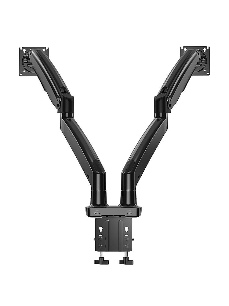 Alt View 14. ErgoAV - Dual Monitor Desk Mount with Docking Station for Monitors up to 34" - Black.