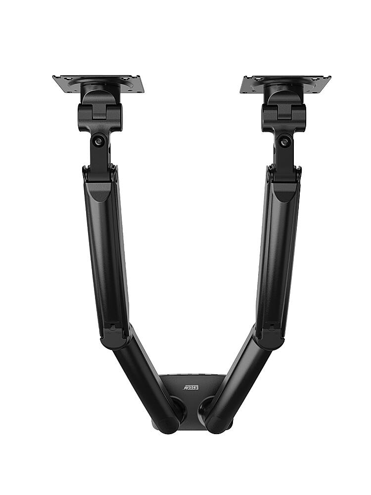Alt View 15. ErgoAV - Dual Monitor Desk Mount with Docking Station for Monitors up to 34" - Black.