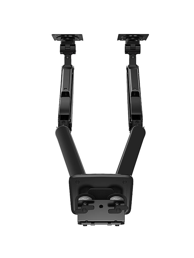 Alt View 16. ErgoAV - Dual Monitor Desk Mount with Docking Station for Monitors up to 34" - Black.