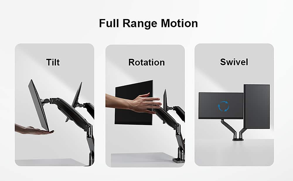 Full Range Motion Tilt Rotation Swivel