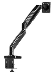 ErgoAV - Single Monitor Desk Mount with Docking Station for Monitors up to 34" - Black - Front_Zoom