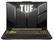 The text on the image reads: "Ultimate-Force TUF Gaming - The Ultimate Gaming Experience. Unleash the Power of TUF Gaming with the TUF Gaming Laptop. Built with Military-Grade Durability and Endurance. The Ultimate Gaming Advantage."