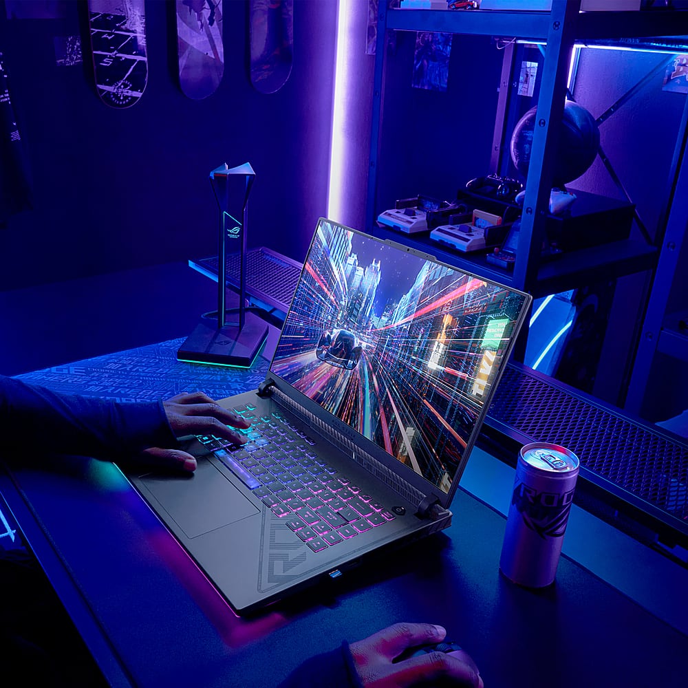 Alt View 12. ASUS - ROG Strix G16 16” Nebula FHD Gaming Laptop - Intel Core i9-13980HX with 16GB Memory - NVIDIA GeForce RTX 4060 - 1TB SSD - Eclipse Gray.