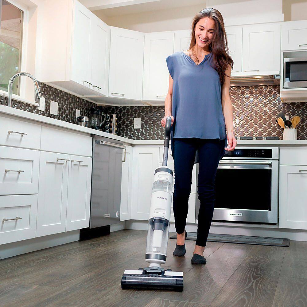 Left. Tineco - iFloor3 Cordless Wet/Dry Hard Floor Cordless Stick Vacuum (Refurbished) - Silver.