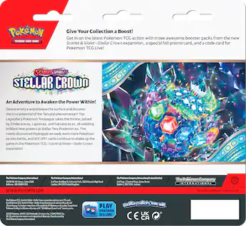 tcgplayer stellar crown booster box Amazon.com: POKEMON TCG: Scarlet & Violet Stellar Crown BOOSTER PACK (1 PACK)
