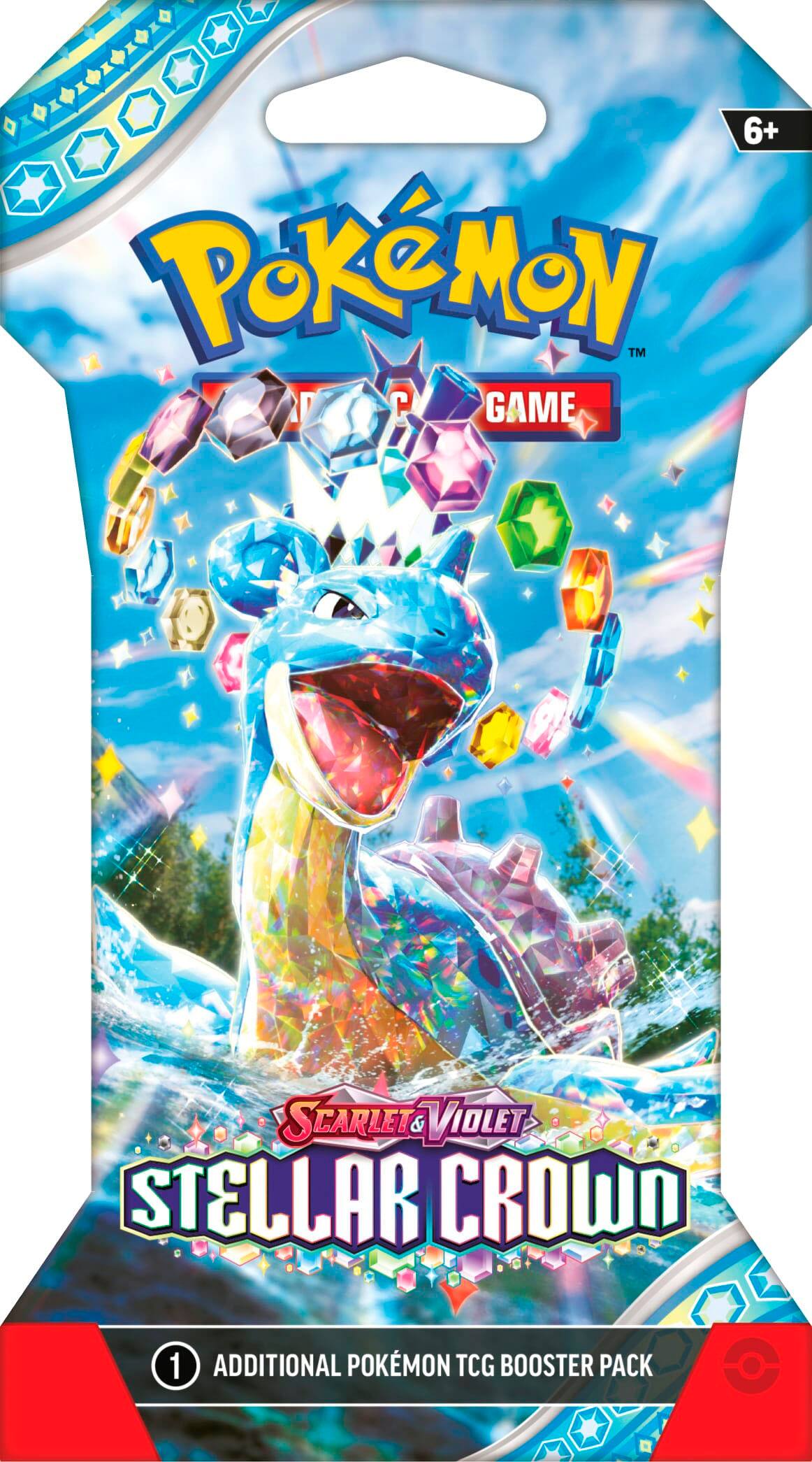 6+ POKeMoN TM C GAME SCARLET & VIOLET STELLAR CROWN 1 ADDITIONAL POKemon TCG BOOSTER PACK