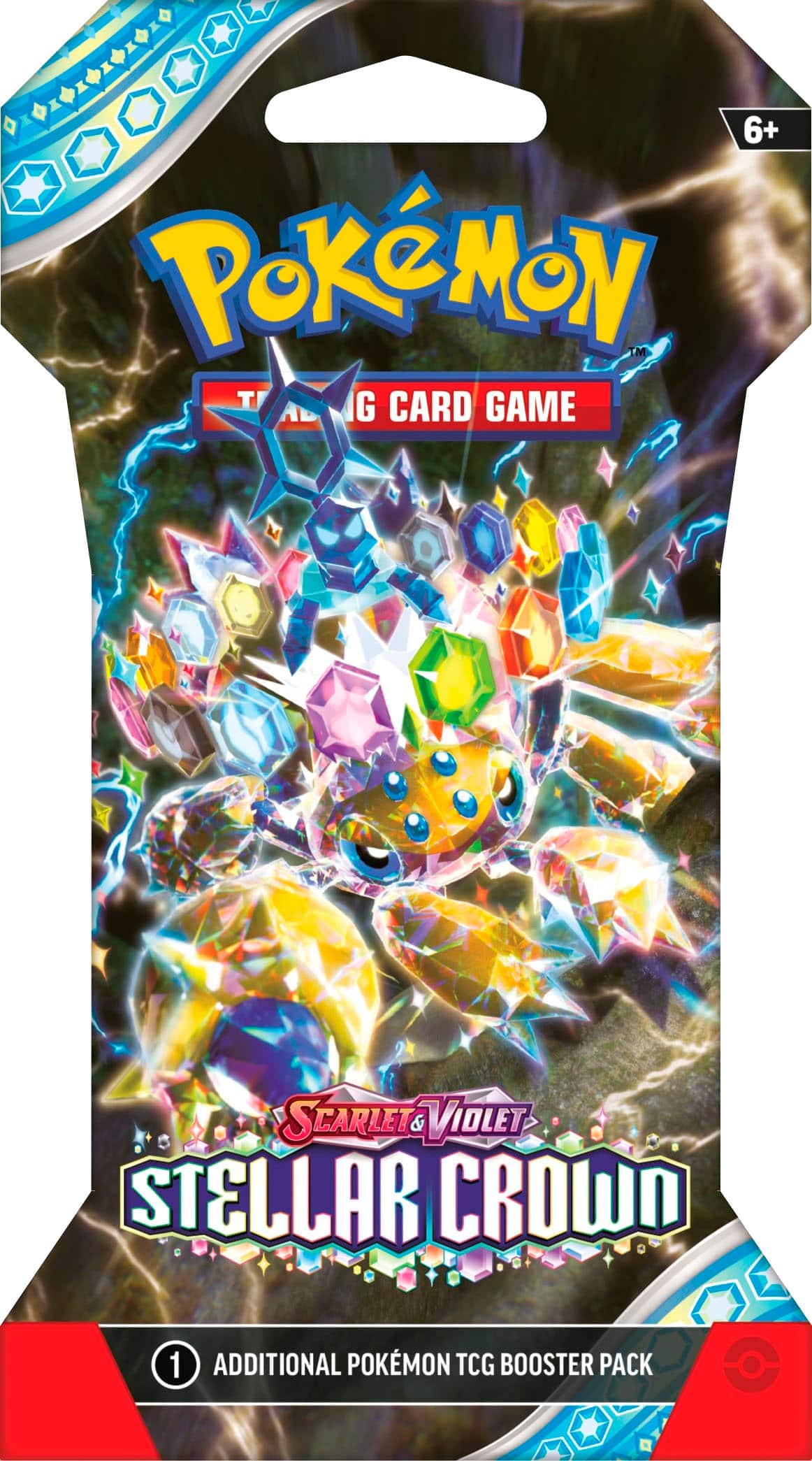 6+ PoKMoN TM T G CARD GAME SCARLET VVIOLET & STELLAR CROWN 1 ADDITIONAL POKMON TCG BOOSTER PACK