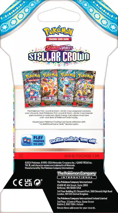Pokmon Trading Card Game: Scarlet & Violet Stellar Crown Sleeved Booster Styles May Vary 190-87900 - Best Buy Pokmon Trading Card Game: Scarlet & Violet Stellar Crown Sleeved Booster Styles May Vary 190-87900 - Best Buy