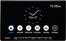 10:08 AM Nov. 21 6 SxM Radio SiriusXM Bluetooth RearCam Settings All Apps SONY -M ee WE + - - Versa