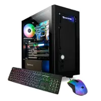 iBUYPOWER - Element CL Gaming Desktop-Intel Core i7 14700KF, NVIDIA GeForce RTX 4070 12GB, 32GB DDR5 RGB RAM, 2TB NVMe SSD - Black - Front_Zoom