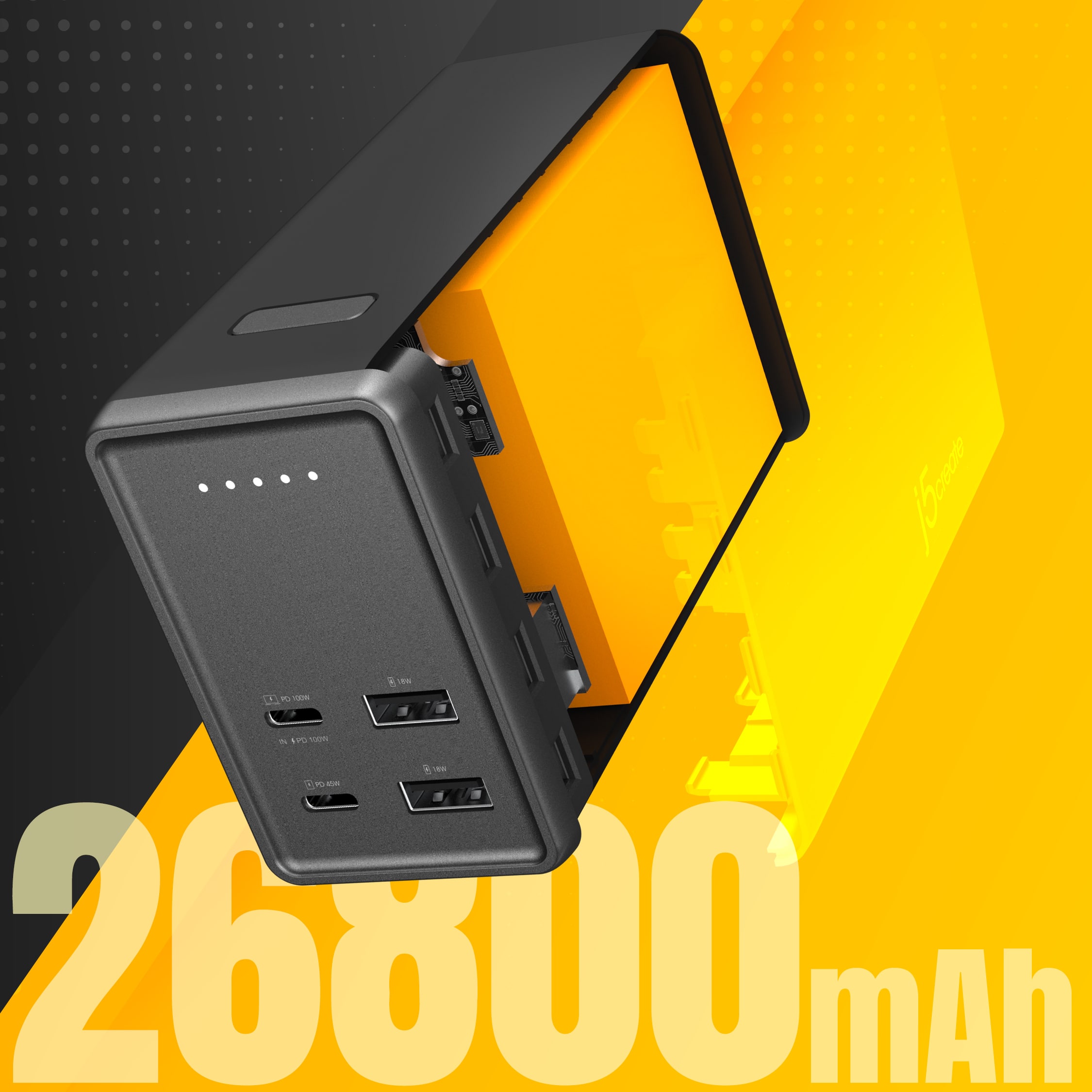 The text on the image reads: "26800mAh".