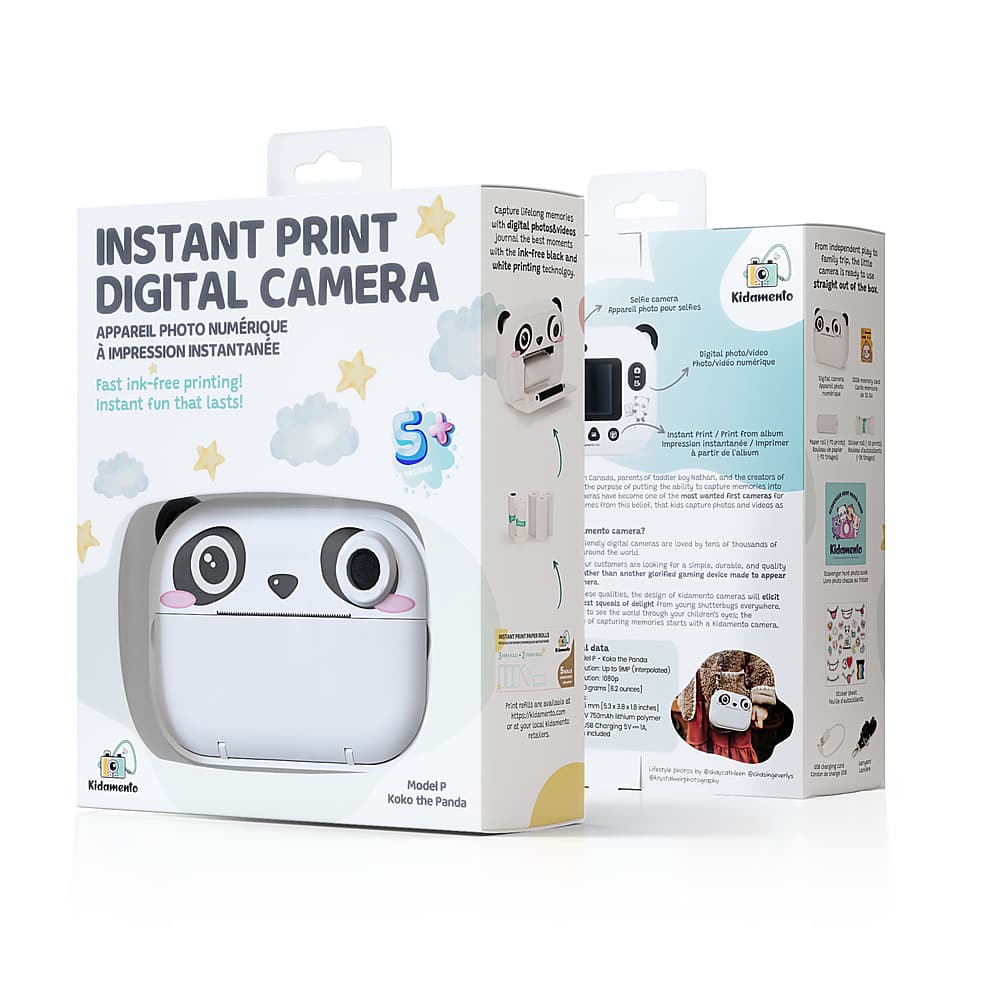 Instant Print Digital Camera: Capture your memories with digital photo/video camera. Fast ink-free printing! Instant fun that lasts. Instant mint from the camera. Imprimer - Impression instantanee. Digital photo/video camera. Capture photos and videos with this device. Thousands of satisfied customers looking for compact digital cameras. Apparel pour appareil photo numérique.
