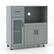 Alt View 19. Costway - Costway Rolling Kitchen Island with Wheels Kitchen Cart with Drawer and Glass Door Cabinet - Gray.