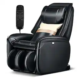 Costway - Massage Chair Full Body SL Track Zero Gravity with Pillow Reversible Footrest Heat - Black