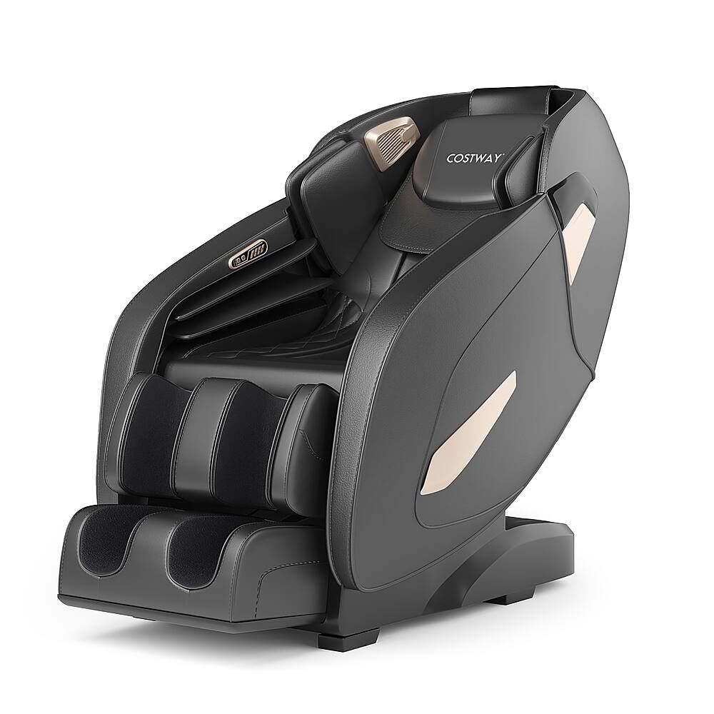 Costway - Full Body Zero Gravity Massage Chair Recliner w/ SL Track Heat - Black