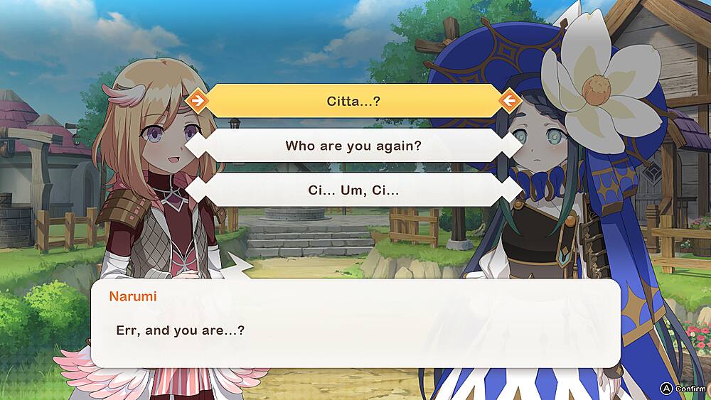 Citta...? F Who are you again? Ci... Um, Ci... Narumi Err, and you are...? Confirm