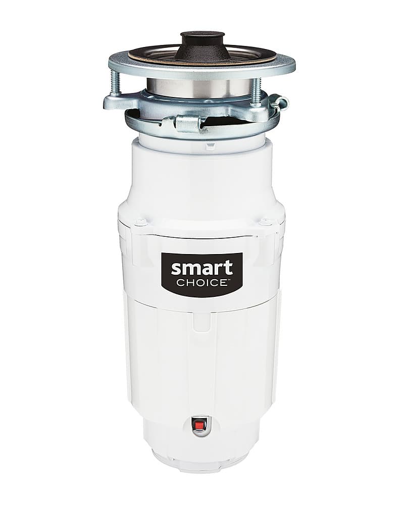 Smart Choice - 1/2HP Garbage Disposal - White - Front_Zoom