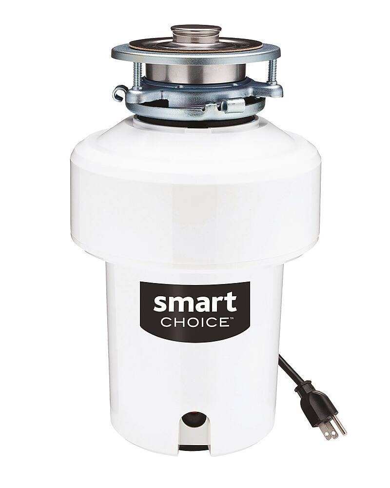 Smart Choice - 3/4HP Garbage Disposal - White - Front_Zoom