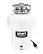 Front. Smart Choice - Smart Choice 3/4HP Garbage Disposal - White.