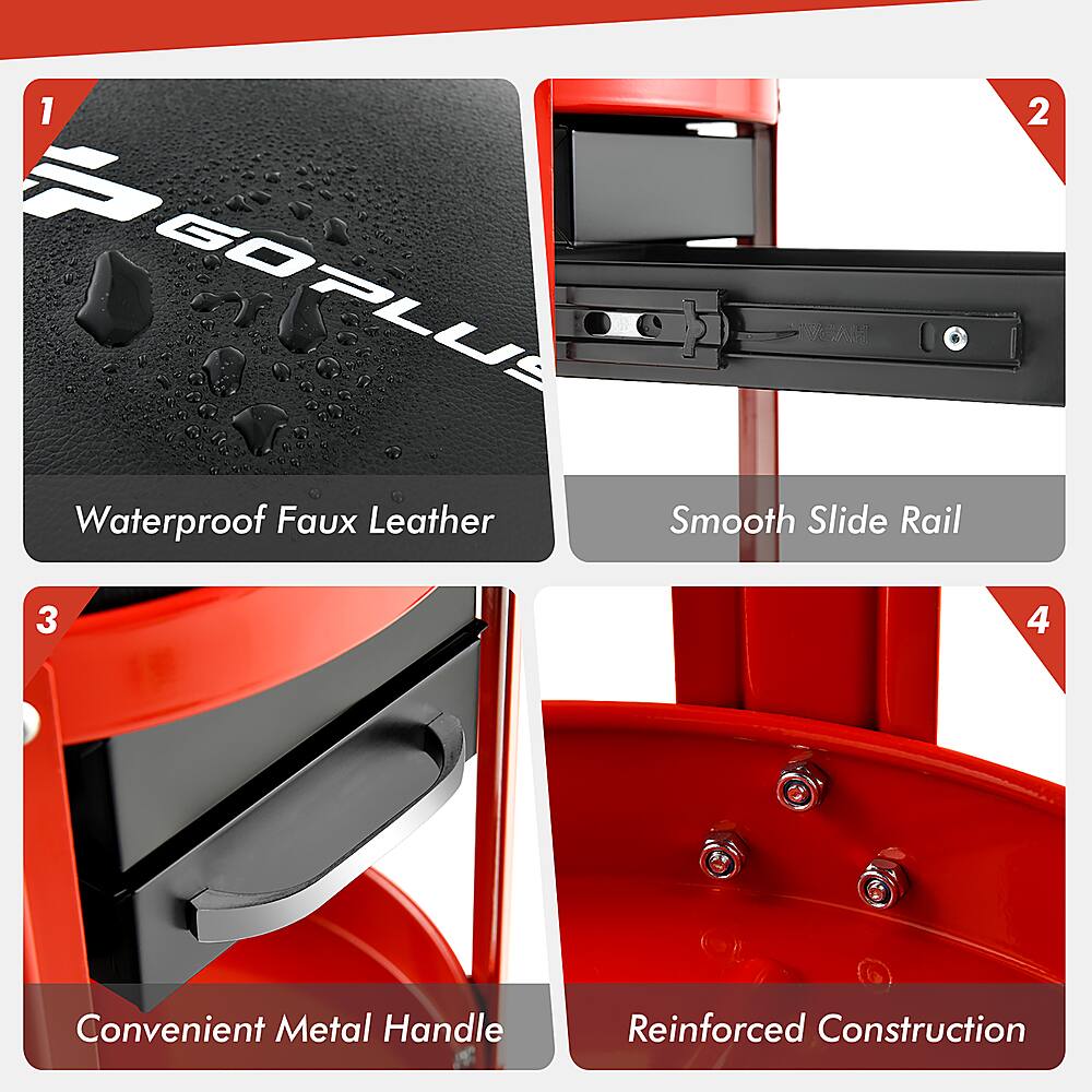 1. Waterproof Faux Leather Smooth Slide Rail
2. Convenient Metal Handle
3. Reinforced Construction
4. GOPLUA WALE