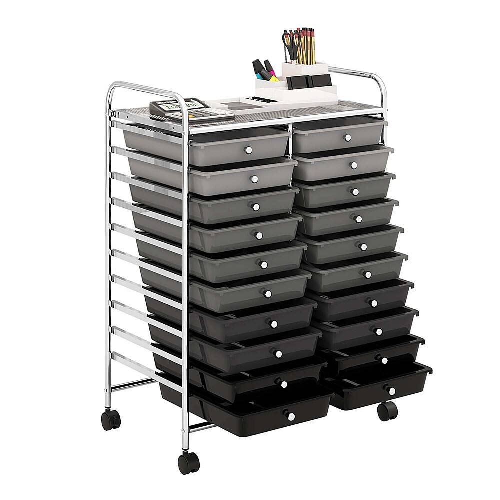 Costway 20 Drawers Rolling Storage Cart Art Craft Organizer on Wheels