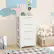 Alt View 11. Costway - Costway 1 PCS 5-Drawer Plastic Rolling Storage Cart with 4 Universal Wheels Dresser Cabinet - White.