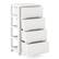 Alt View 19. Costway - Costway 1 PCS 5-Drawer Plastic Rolling Storage Cart with 4 Universal Wheels Dresser Cabinet - White.