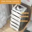 Large Storage Capacity: Keep your essentials neatly arranged!

Cabinet Top: 2 Small Drawers
Toiletries: 4 Big Drawers
Sundries: Snacks