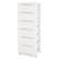Front. Costway - Costway 1 PCS 7-Drawer Plastic Rolling Storage Cart with 4 Universal Wheels Dresser Cabinet - White.