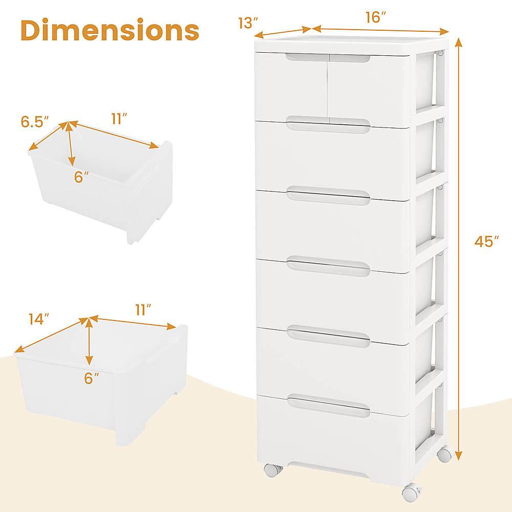 The dimensions of the dresser are 13" x 16" x 6.5".
