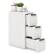 Front. Costway - Costway 1 PCS 3-Drawer Narrow Rolling Storage Cabinet with Pull Handles Built-in Wheels - White.