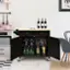 Alt View 13. Costway - Costway Modern Rolling Kitchen Island Cart Wood Top Storage Trolley with Storage Drawers - Brown.