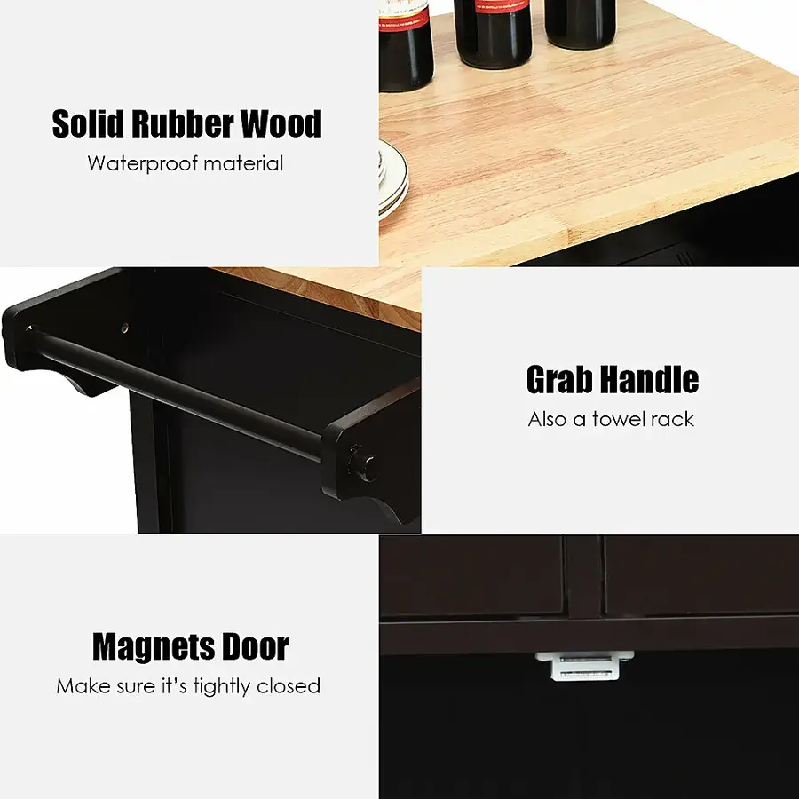 Group:

* Solid Rubber Wood
* Waterproof material
* Grab Handle
* Also a towel rack
* Magnets
* Door
* Make sure it's tightly closed

Corrected text:

* Solid Rubber Wood
* Waterproof material
* Grab Handle
* Towel rack
* Magnets
* Door
* Make sure it's tightly closed