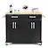 Alt View 16. Costway - Costway Rolling Kitchen Trolley Island Cart Wood Top Storage Cabinet Utility W/ Drawers - Black.