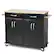 Alt View 19. Costway - Costway Rolling Kitchen Trolley Island Cart Wood Top Storage Cabinet Utility W/ Drawers - Black.