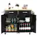 Alt View 21. Costway - Costway Rolling Kitchen Trolley Island Cart Wood Top Storage Cabinet Utility W/ Drawers - Black.