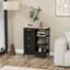 Alt View 13. Costway - Costway Rolling Kitchen Island Utility Storage Cart w/ 3 Storage Drawers & Shelves - Black.