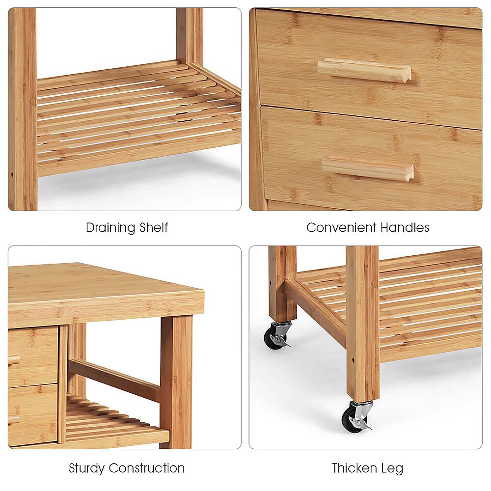 Draining Shelf, Convenient Handles, Sturdy Construction, Thicken Leg