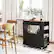 Alt View 12. Costway - Costway Kitchen Island Cart Rolling Storage Cabinet w/ Drawer & Spice Rack Shelf - Black.