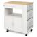 Alt View 19. Costway - Costway Kitchen Island Cart Rolling Storage Cabinet w/ Drawer & Spice Rack Shelf - White.