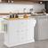 Alt View 14. Costway - Costway Kitchen Island on Wheels Rolling Utility Cart Drawers Cabinets Spice Rack - White.