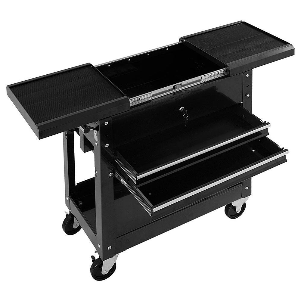 Alt View 15. Costway - Costway Rolling Mechanics Tool Cart Slide Top Utility Storage Cabinet Organizer 2 Drawer - Black.