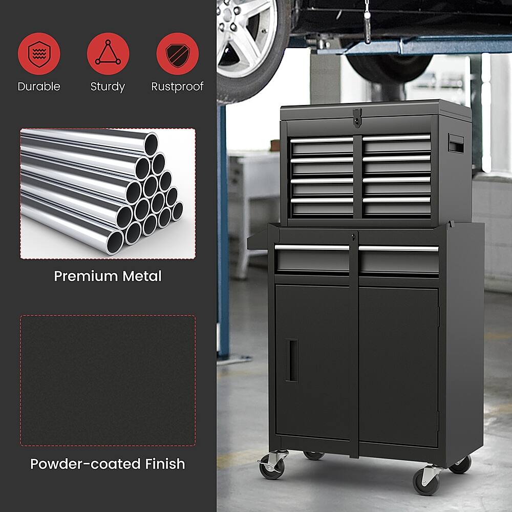 Durable, sturdy, rustproof, premium metal, powder-coated finish.