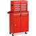 Front. Costway - Costway 2 in 1 Tool Chest & Cabinet with 5 Sliding Drawers Rolling Garage Organizer - Red.