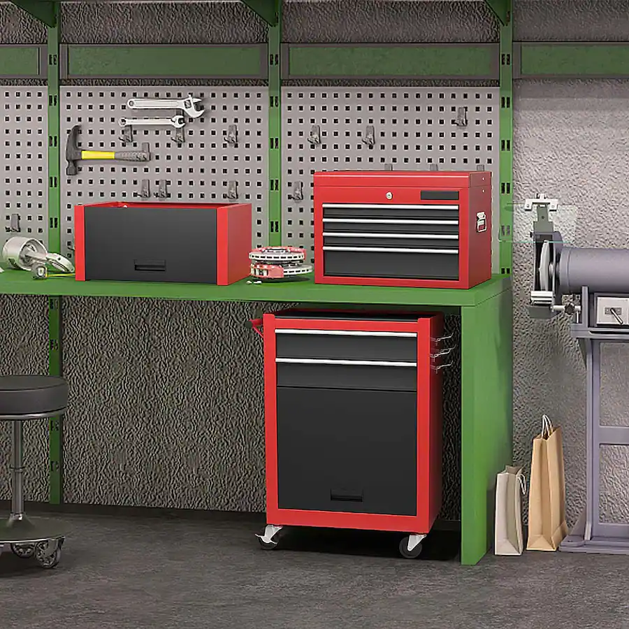 Costway High Capacity 6 Drawer Rolling Tool Chest Storage Cabinet ...