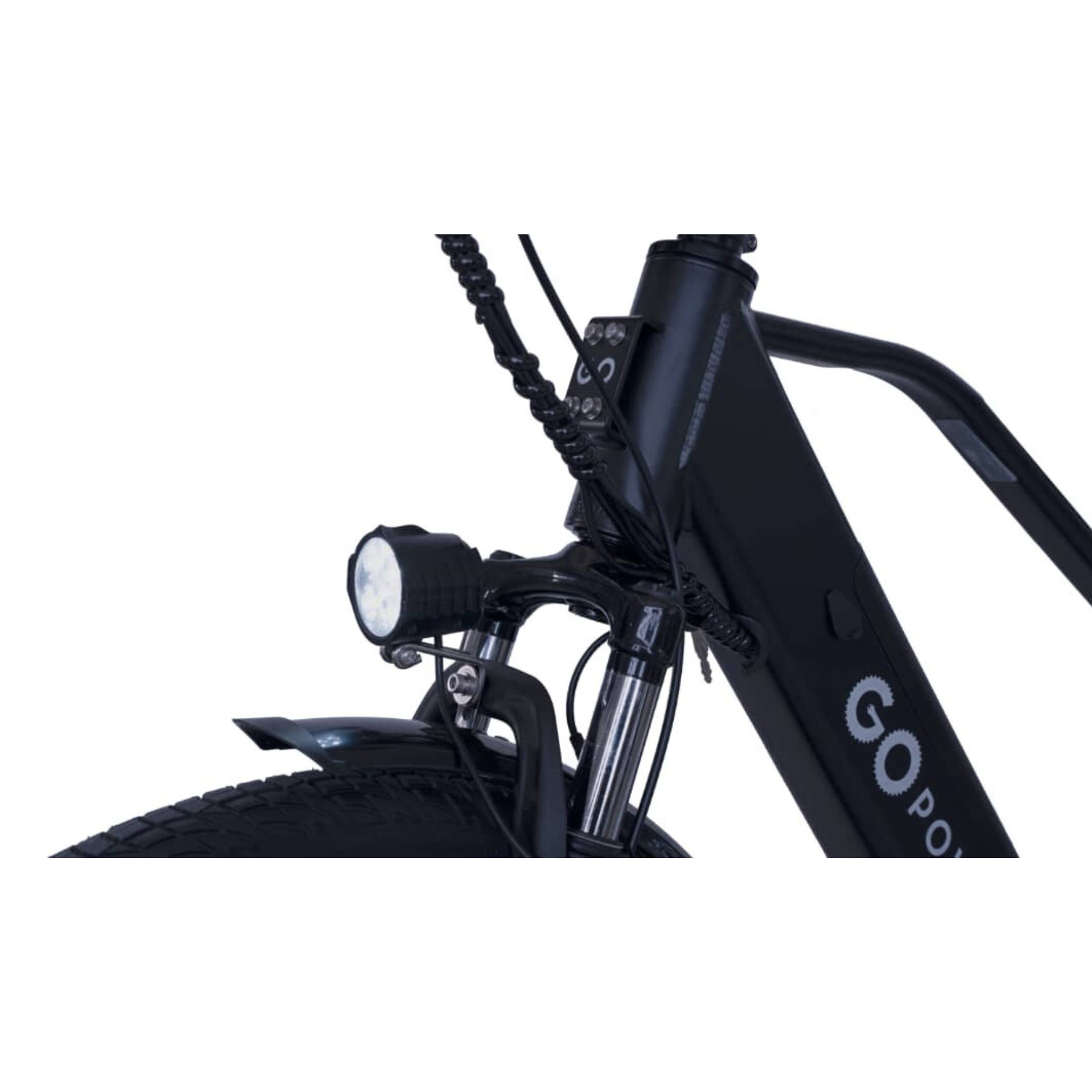 Alt View 5. GoPowerBike - GoPowerBike GoScout Folding Electric Bike 20mph Max Speed & 500W Motor | Black - Black.