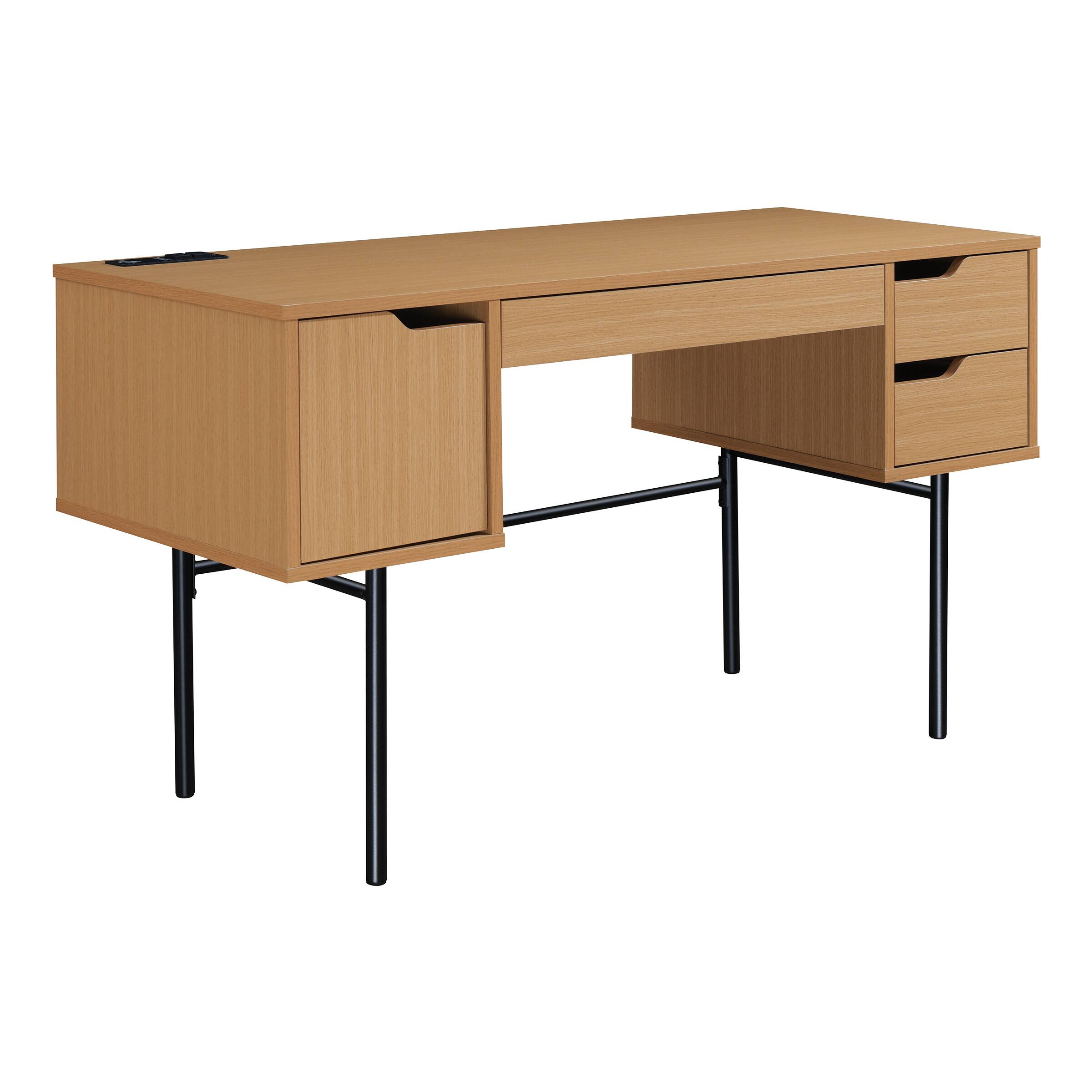 Angle. OSP Home Furnishings - Denmark Executive Desk - Natural.