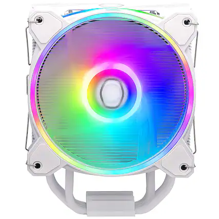 Front. Cooler Master - Hyper 212 Halo 120mm CPU Cooling Fan with ARGB Lighting - White.