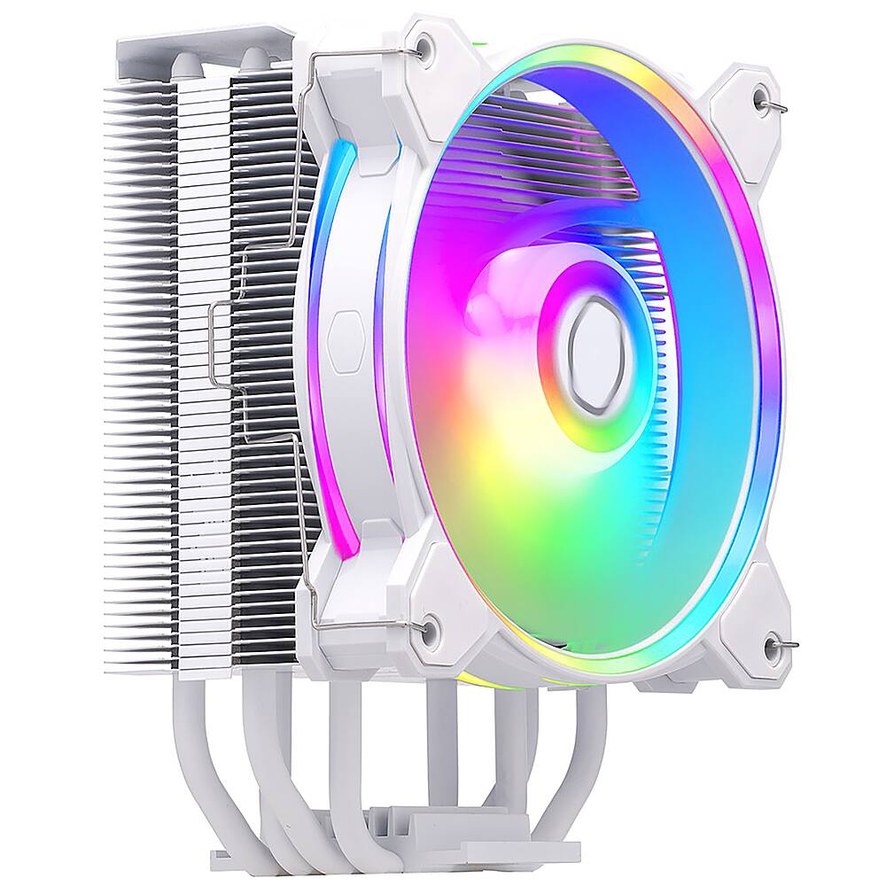 Alt View 11. Cooler Master - Hyper 212 Halo 120mm CPU Cooling Fan with ARGB Lighting - White.