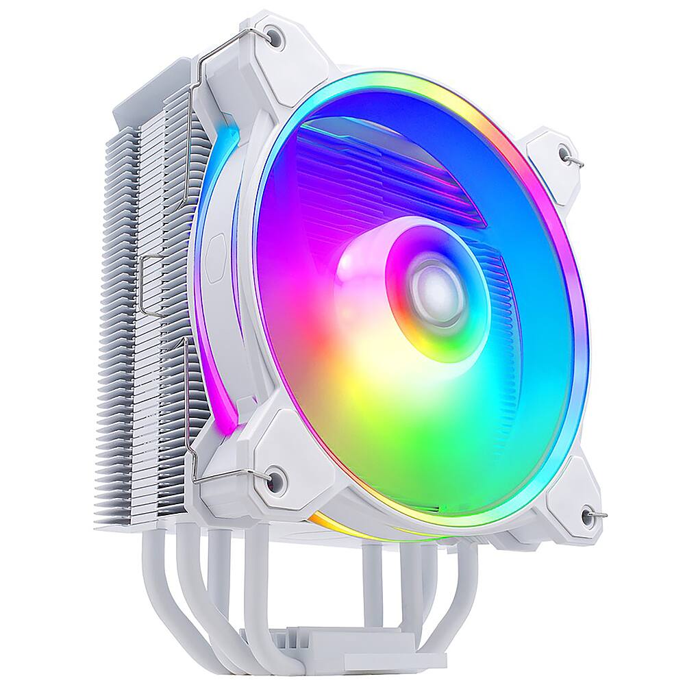 Alt View 12. Cooler Master - Hyper 212 Halo 120mm CPU Cooling Fan with ARGB Lighting - White.